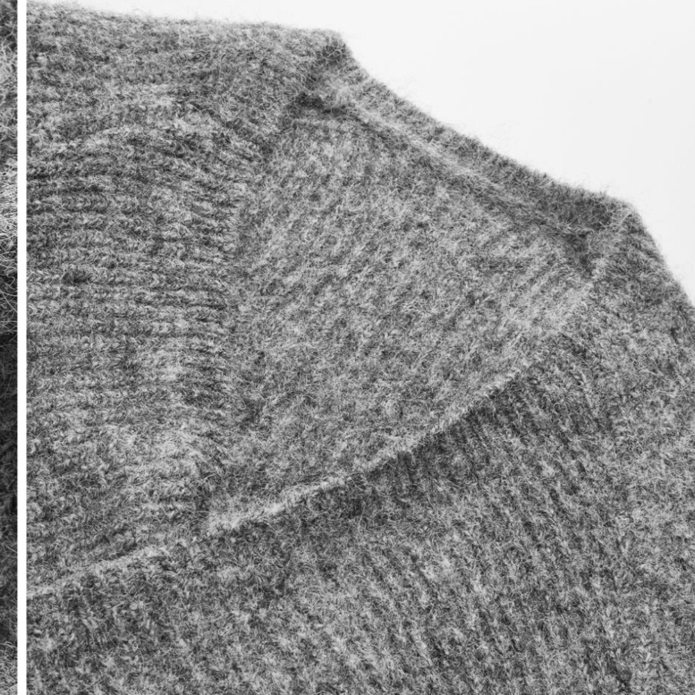 NWT WOOL BLEND CROSSOVER HALTER KNIT TOP TWO PIECE SET IN GREY SZ XS - Picture 4 of 5
